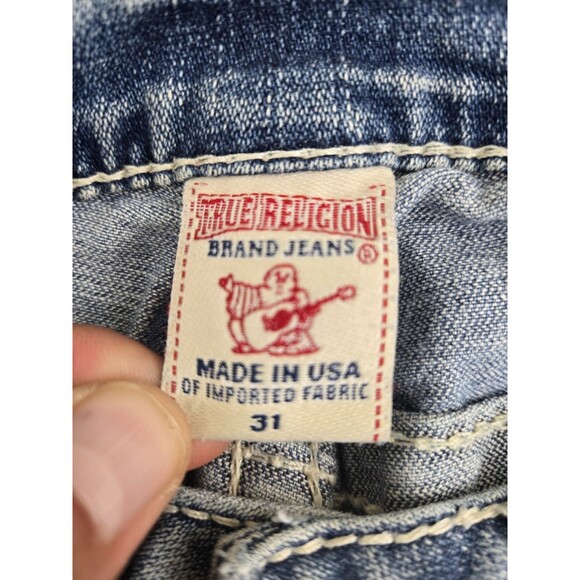 True Religion Disco Joey Big T Women's Denim Blue Flared Jeans 31 - Picture 5 of 11